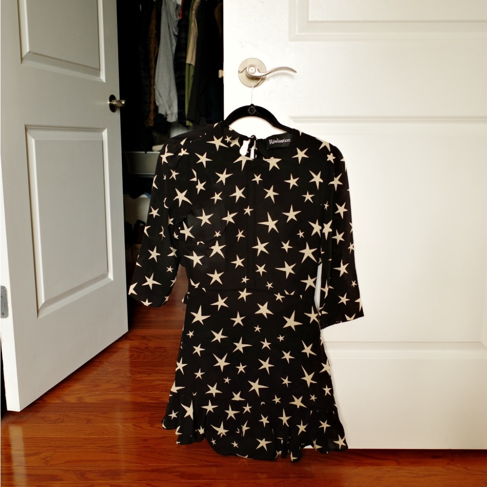 Realisation Par Black and White Mini Dress